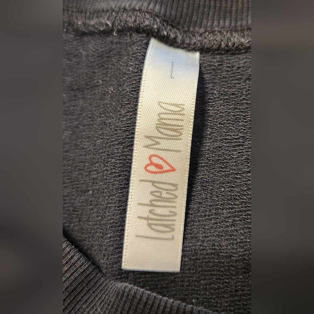 Latched Mama Nursing Crewneck In Black With Sparkles Women's Size Large - Picture 6 of 8
